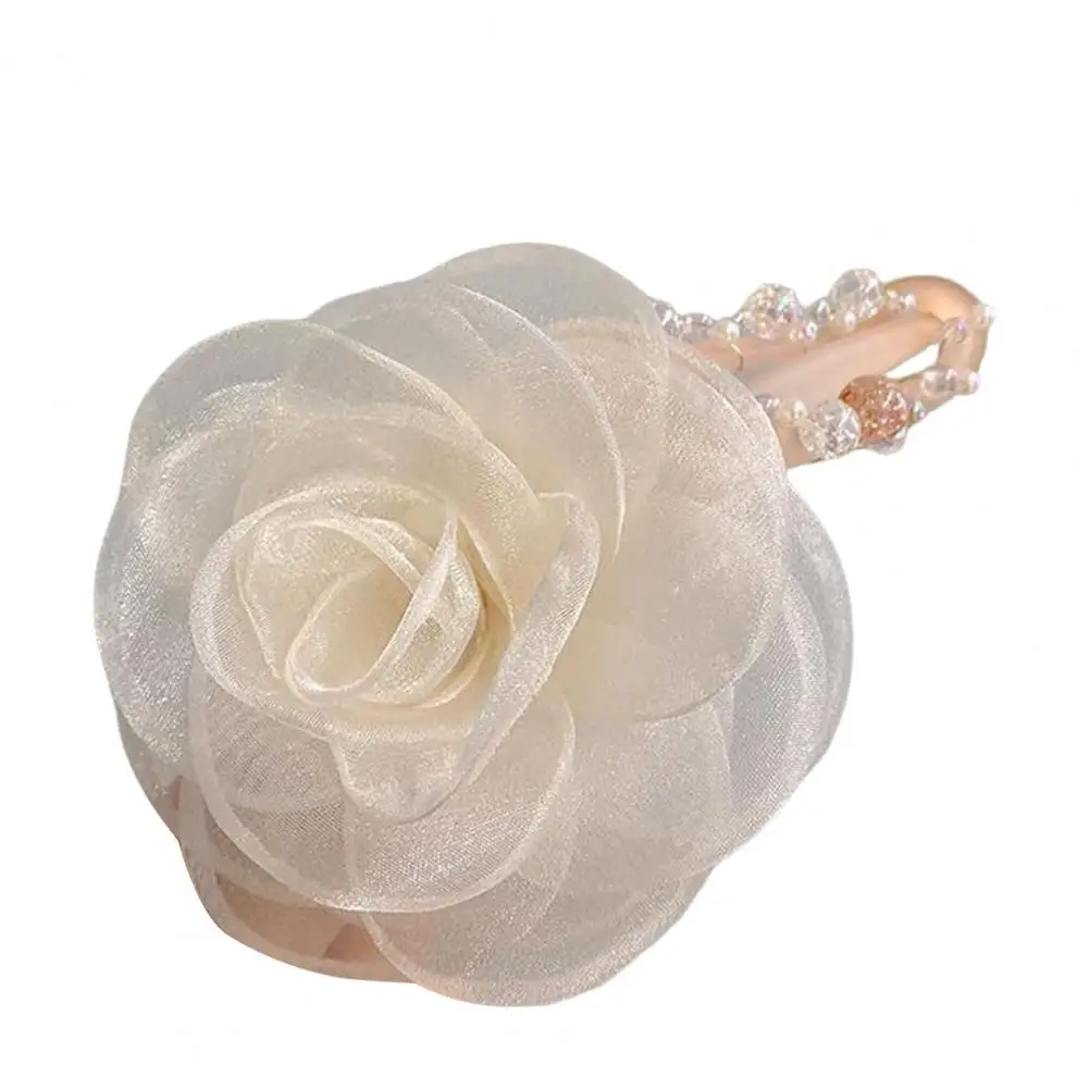 

See-through Trendy Wide Use Portable Hair Barrette Transparent Beads Hair Barrette Lightweight Gift