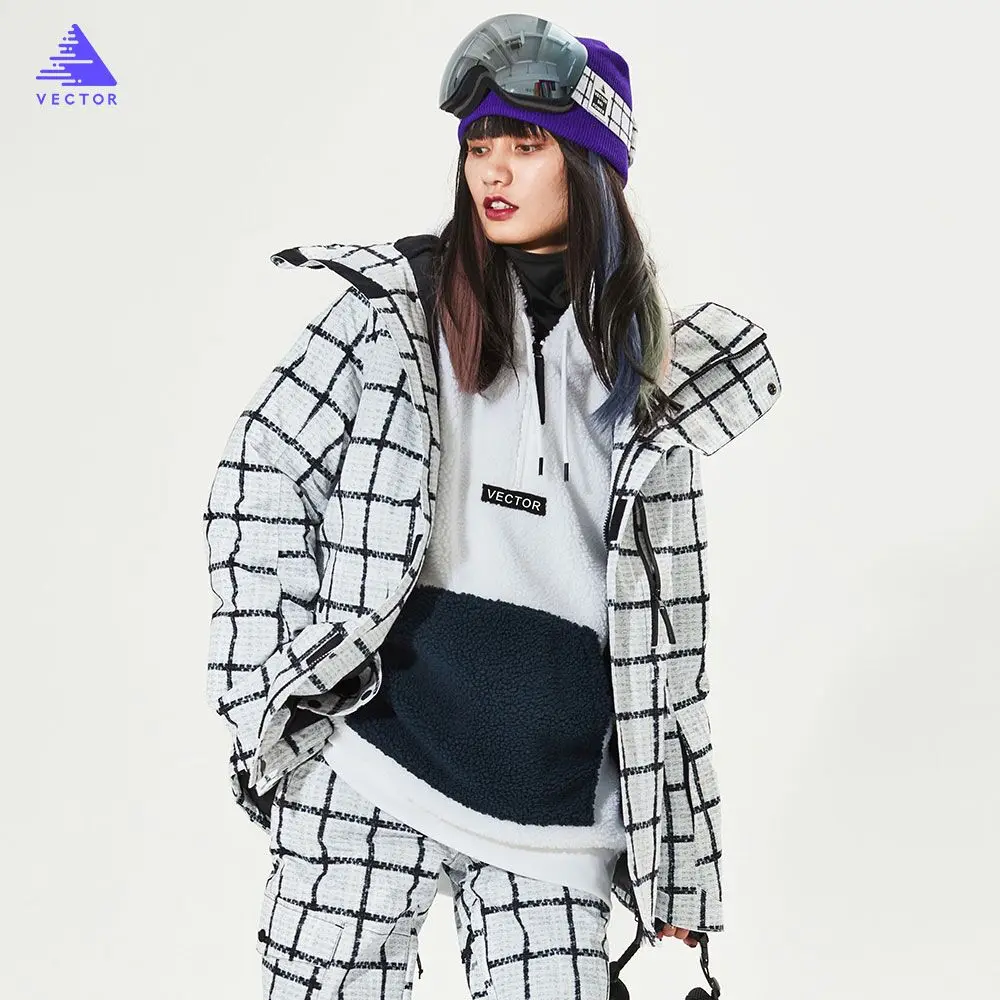 2020 VECTOR  Men Women Ski Jacket Winter Warm Windproof Waterproof Outdoor Sports Snowboard Skiing Fashion Coat Chic Tops