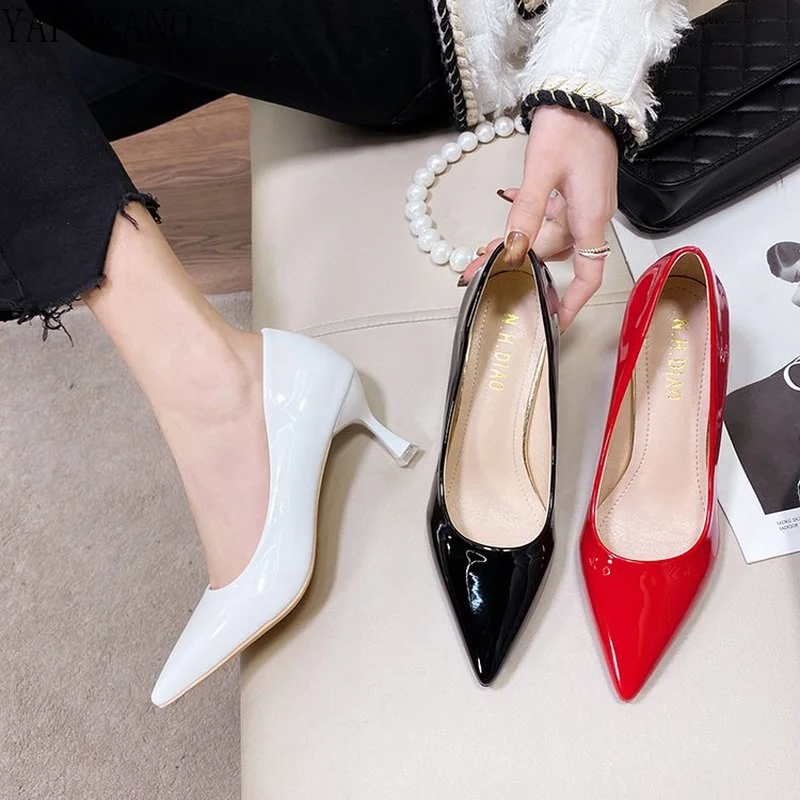 

Туфли-лодочки свадебные с острым носком, на высоком каблуке