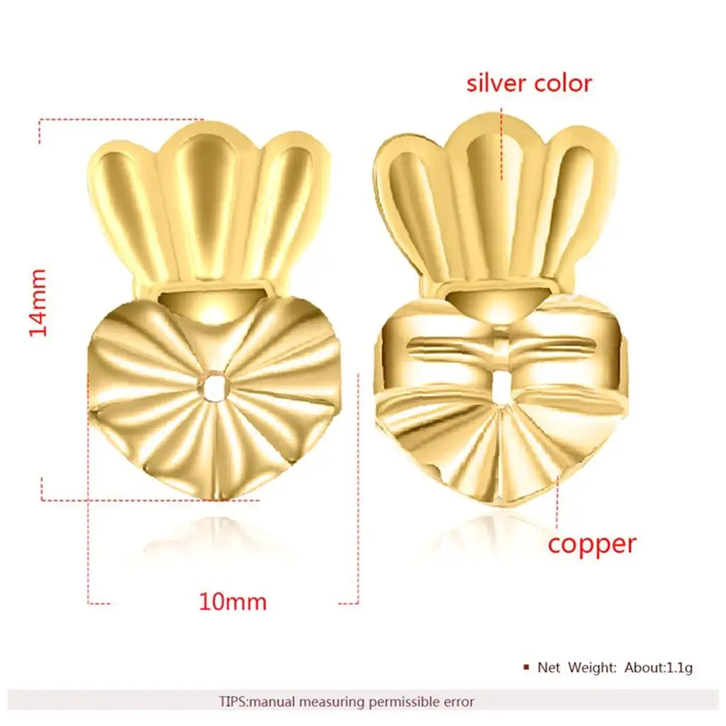 Задняя часть сережек фиксирующие медные подъемники для женщин