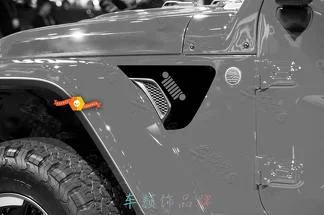 2PC For Jeep Wrangler Hood Stickers Sahara Air Intake Line JT JL  Air Outlet Decorative Vinyl Decals Body Personality Stickers