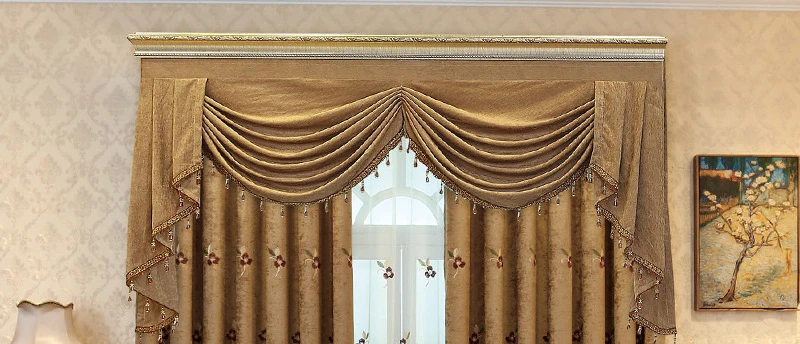

New High-precision Thickened Embroidered Curtains Nordic Chenille Blackout Curtains for Living Room Dining Bedroom Luxury