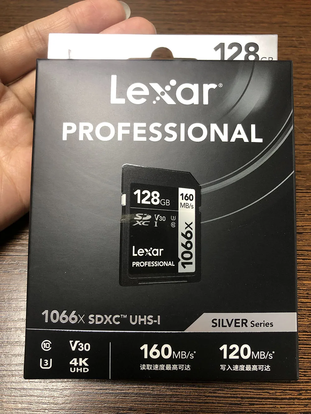 SD-карта Lexar 1066X оригинальная флэш-карта памяти для цифровой камеры 3D 4K до 160 128 ГБ 256