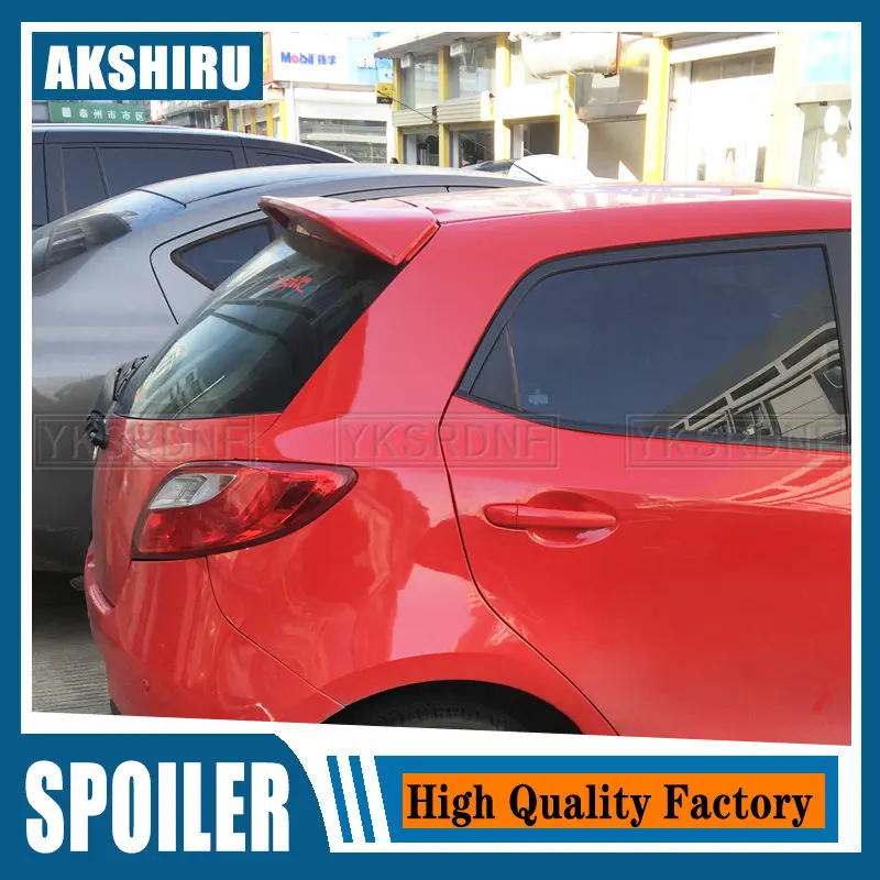 

Используется для Mazda 2 спойлер Спорт ABS пластик углеродное волокно вид задний багажник крыло автомобиля кузов комплект аксессуаров