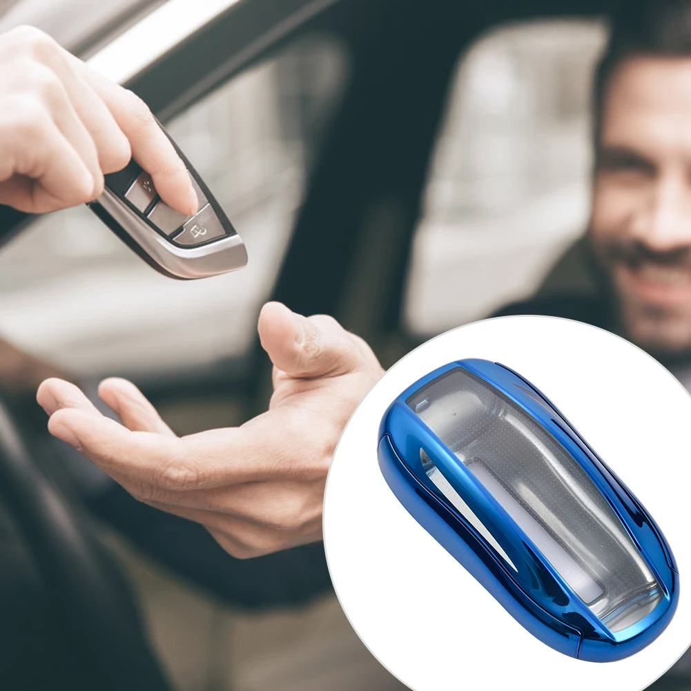 

Чехол для автомобильного ключа, чехол для tesla model 3 x, Мягкий защитный чехол из ТПУ для ключей, цепочка для автомобильного стайлинга, чехол, акс...