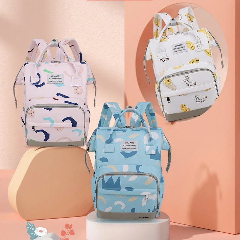 Crown Banana Baby Diaper Bag Travel Large Capacity Backpack Multi-function Nappy Bag Organizer Waterproof Baby Stroller Bag