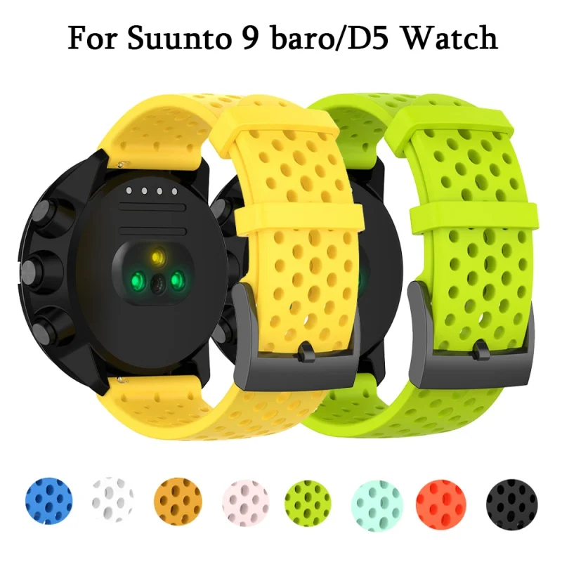 

Silicone Watchband Strap for suunto spartan sport wrist hr 9/9 baro/suunto7/ D5 Watch 24mm Replacement Band Bracelet