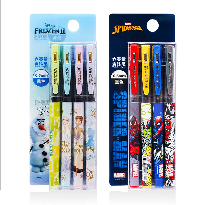 Гелевые ручки или ручка для подписи 4 шт. милые Мультяшные Марвел Человек-паук