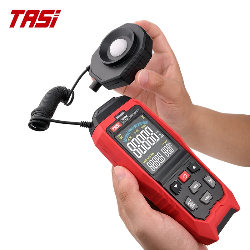 

TASI TA632A/B Digital Light Meter Photography Luxmeter Detachable Probe Illuminometer Lux/Fc Photometer Enviromental Tester