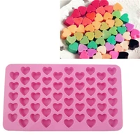 1 pcs 55 holes small heart mold silicone 3d lovely cute heart fondant mold ice cake chocolate craft cake decorating tools