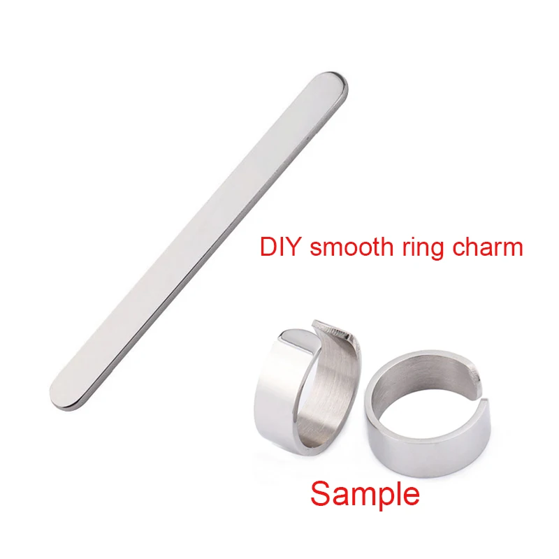 5 шт./партия гладкие пустые кольца-манжеты из нержавеющей стали
