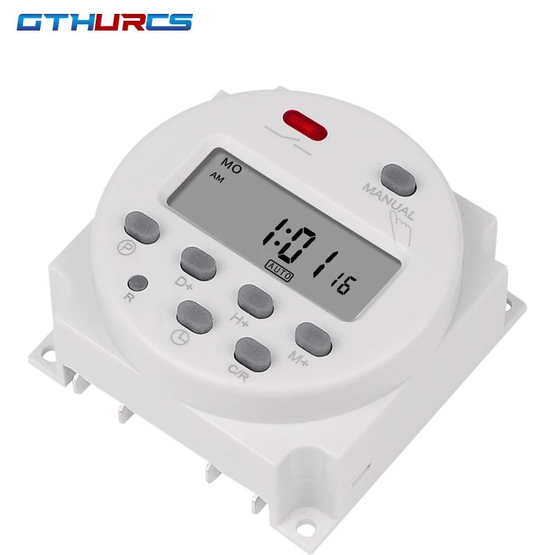 timer 220V 110V 24V 12V CN101A Digital LCD Power Timer Programmable Time Switch Relay 16A CN101