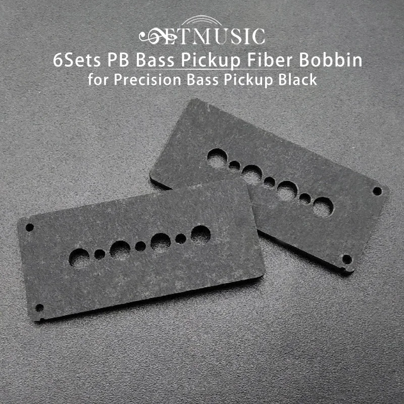 

6Sets PB Bass Fiber Bobbin Pickup DIY Parts for Precision Bass Pickup Black
