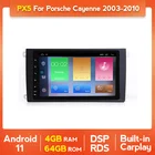 Автомобильный мультимедийный плеер, 4 Гб + 64 ГБ, Android 11, Автомобильный мультимедийный GPS для Porsche Cayenne 2003-2010 S, GTS, турбодизель, радио, стерео, DVD-плеер, Wi-Fi