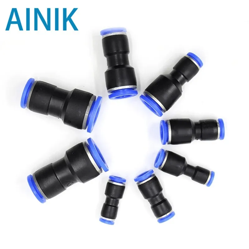 

Pneumatic Fittings Fitting Plastic Connector PU PG 4mm 6mmTo 8mm 10mm Air Water Hose Tube Push in Straight Gas Quick Connectors