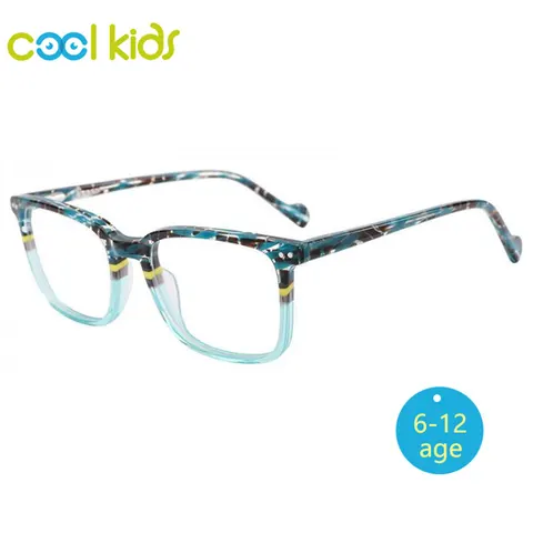 Крутые детские очки для детей, ацетатные прямоугольные очки, детская оправа для очков, близорукость