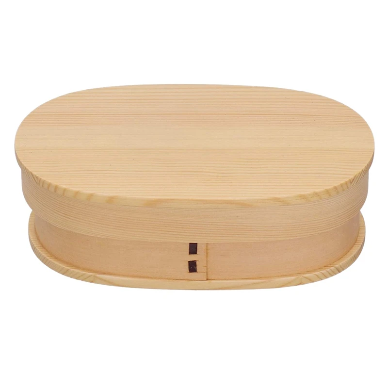 

Single-Layer Wooden Lunch Box Solid Wood Household Lunch Box Creative Student Lunch Box Wood Color