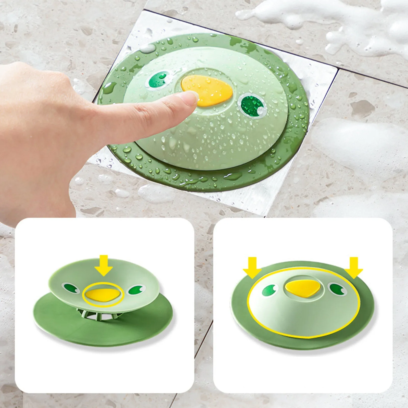 

Kitchen Drain Silicone Anti-Odor Drainer Sink Avoid Blocking Floor Filter Cover Bathroom Press Type Strainer Kitchen Accessories