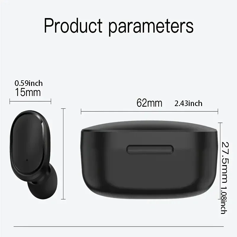 Беспроводные Bluetooth-наушники TWS E6S с шумоподавлением и микрофоном