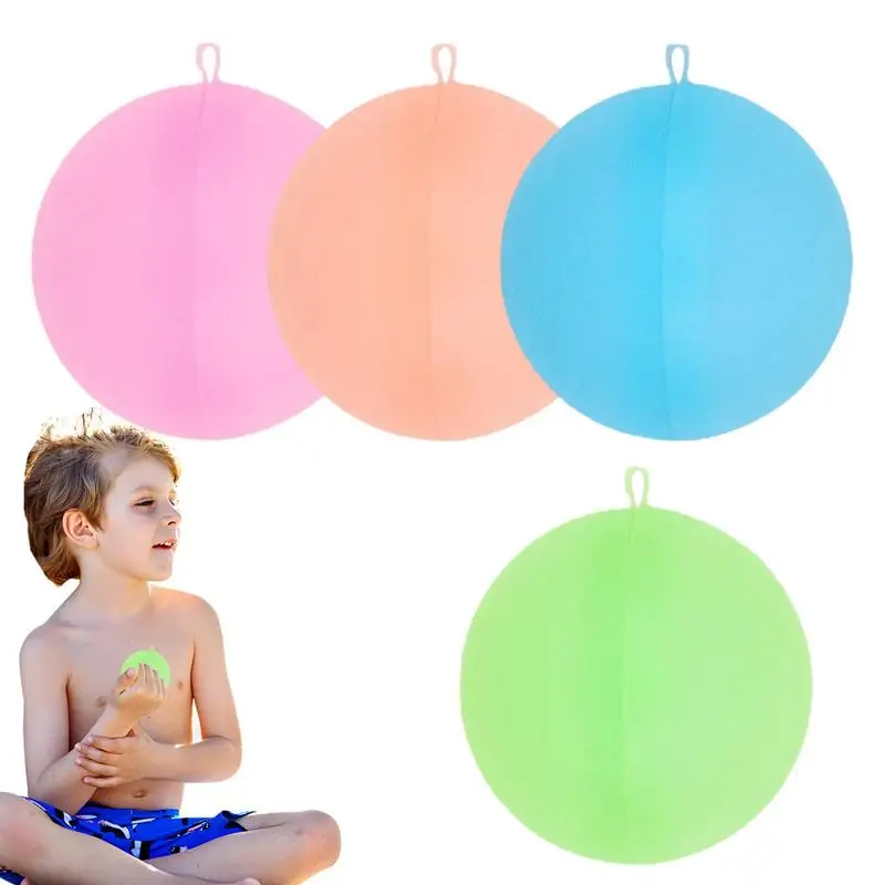 

Reusable Water Balls 4 Pieces Outside Water Splash Beach Balls Soft Spraying Water Toys For Boys Girls Gifts Summer Water Games