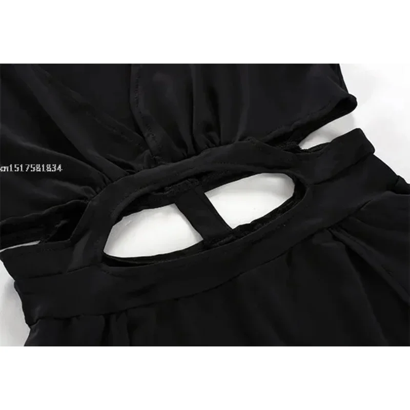 2024 женское сексуальное облегающее бандажное платье без рукавов с v-образным