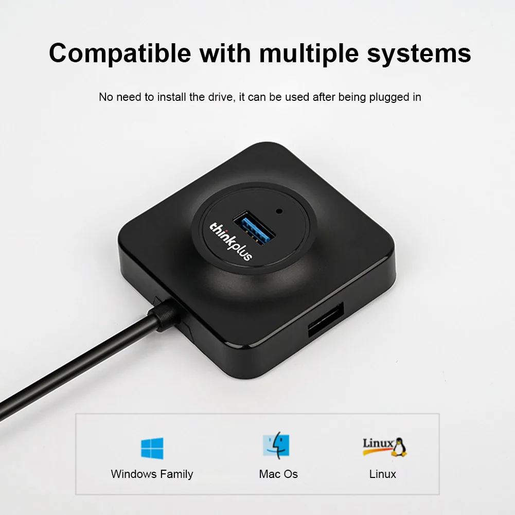 

Разветвитель из алюминиевого сплава на 4 порта USB 3,0, 5 Гбит/с