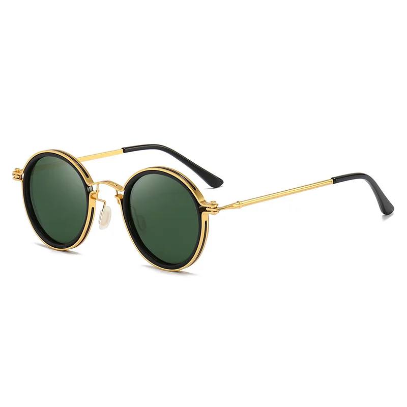 

Солнцезащитные очки поляризационные для мужчин и женщин UV400, винтажные солнечные аксессуары в круглой металлической оправе, в стиле ретро, для улицы, в стиле панк