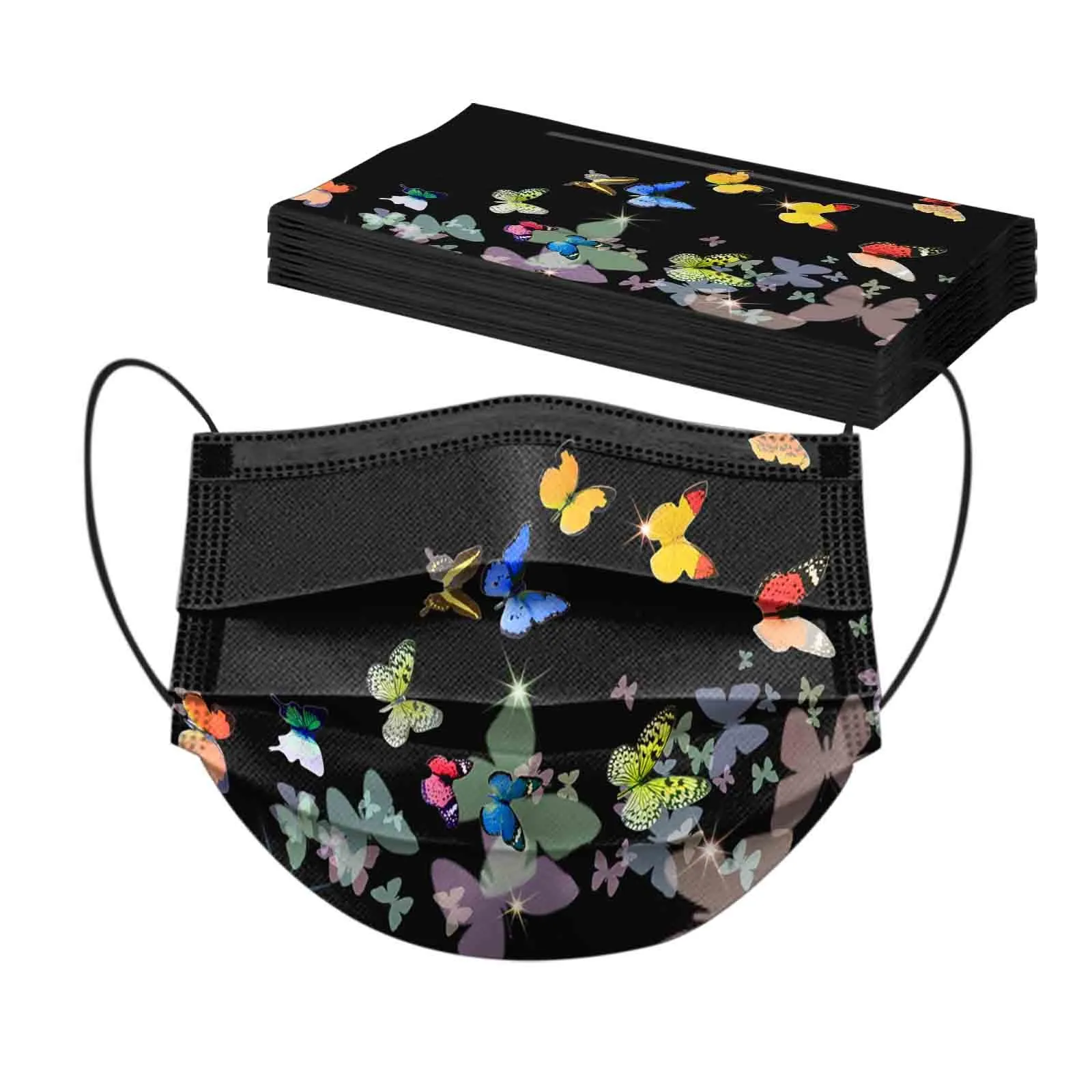 10 шт. 3-слойные одноразовые маски-бабочки для взрослых | Тематическая одежда и