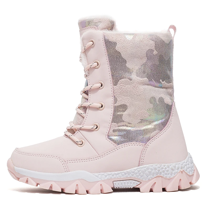 

OLOMLB Fashion Women Boots 2022 Winter Anti skid design Boots Thickened Moon Shoes Head Middle Barrel Women SnowBoots Mujer31-40