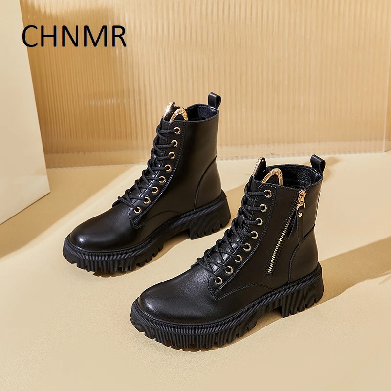 

Women Boots Round Toe Thick Bottom Non-slip Wear-Resistant Comfortable Fashion Wild Explosive Style Spring and Autumn Main Push