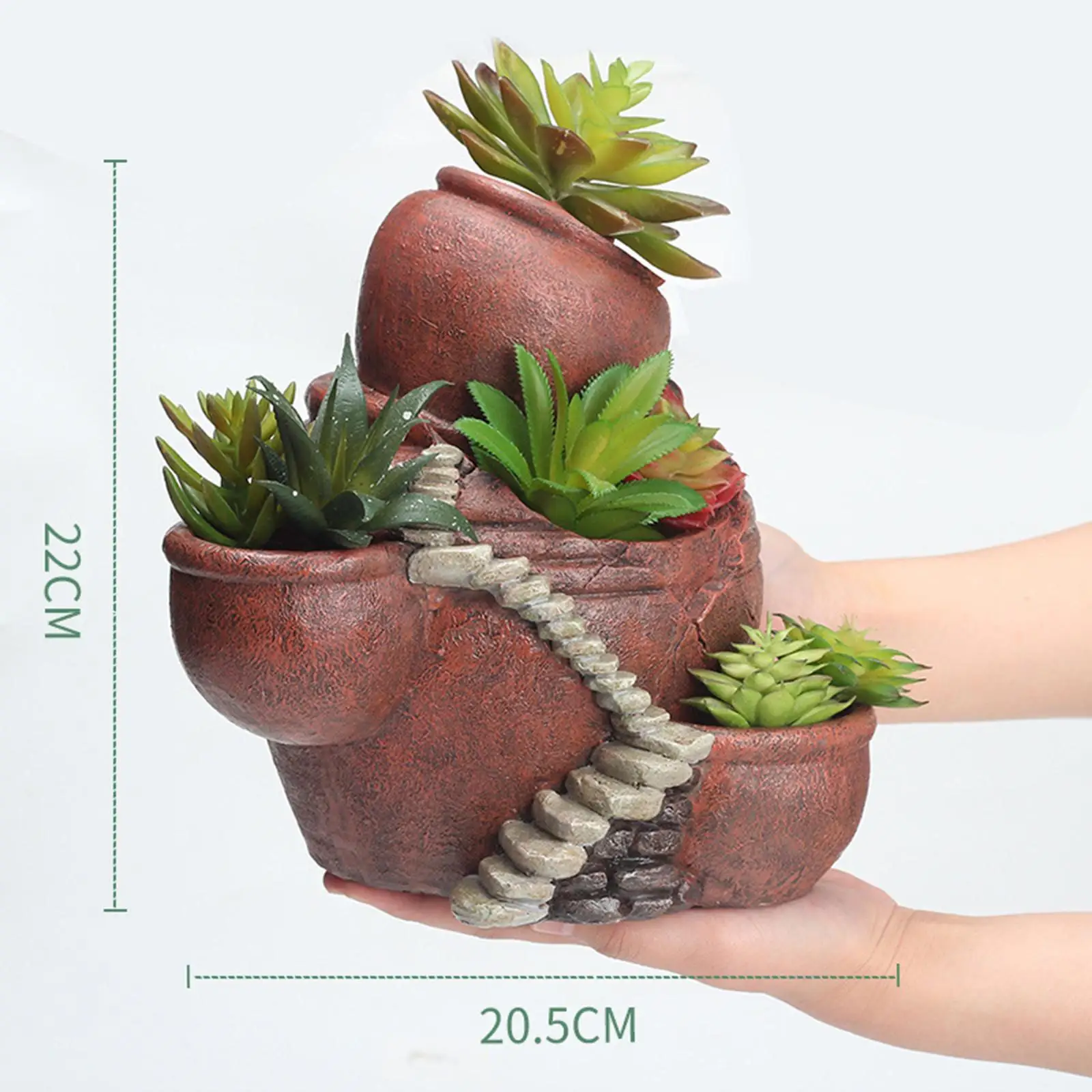 

Полимерные креативные растения, горшок, цветочный горшок, комбинация микро-ландшафта «сделай сам», держатель для растений для гостиной, офи...