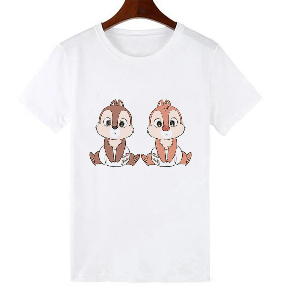 

Women Summer Trendy All-Match Chip 'n' Dale New Products Fun Tshirt Modern Leisure Printing Comfortable T-Shirt Disney T Shirt