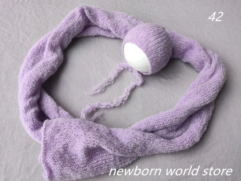 Реквизит для фотосъемки новорожденных эластичная шерстяная мохеровая шапочка и