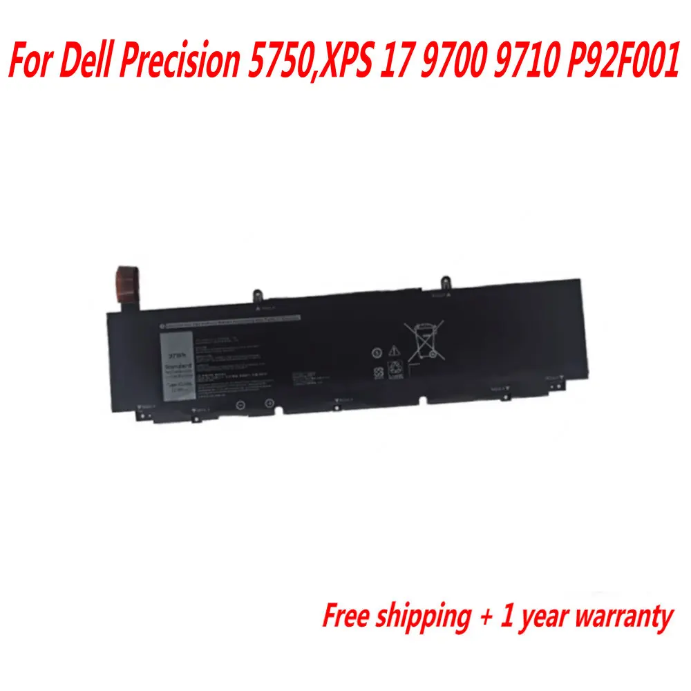 Высококачественный аккумулятор для ноутбука 97Wh XG4K6 Dell Precision 5750 XPS 17 9700 9710 P92F001 5XJ6R