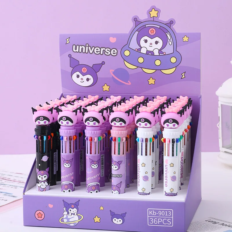 

36 шт./коробка, шариковая ручка Sanrio Kuromi для девочек