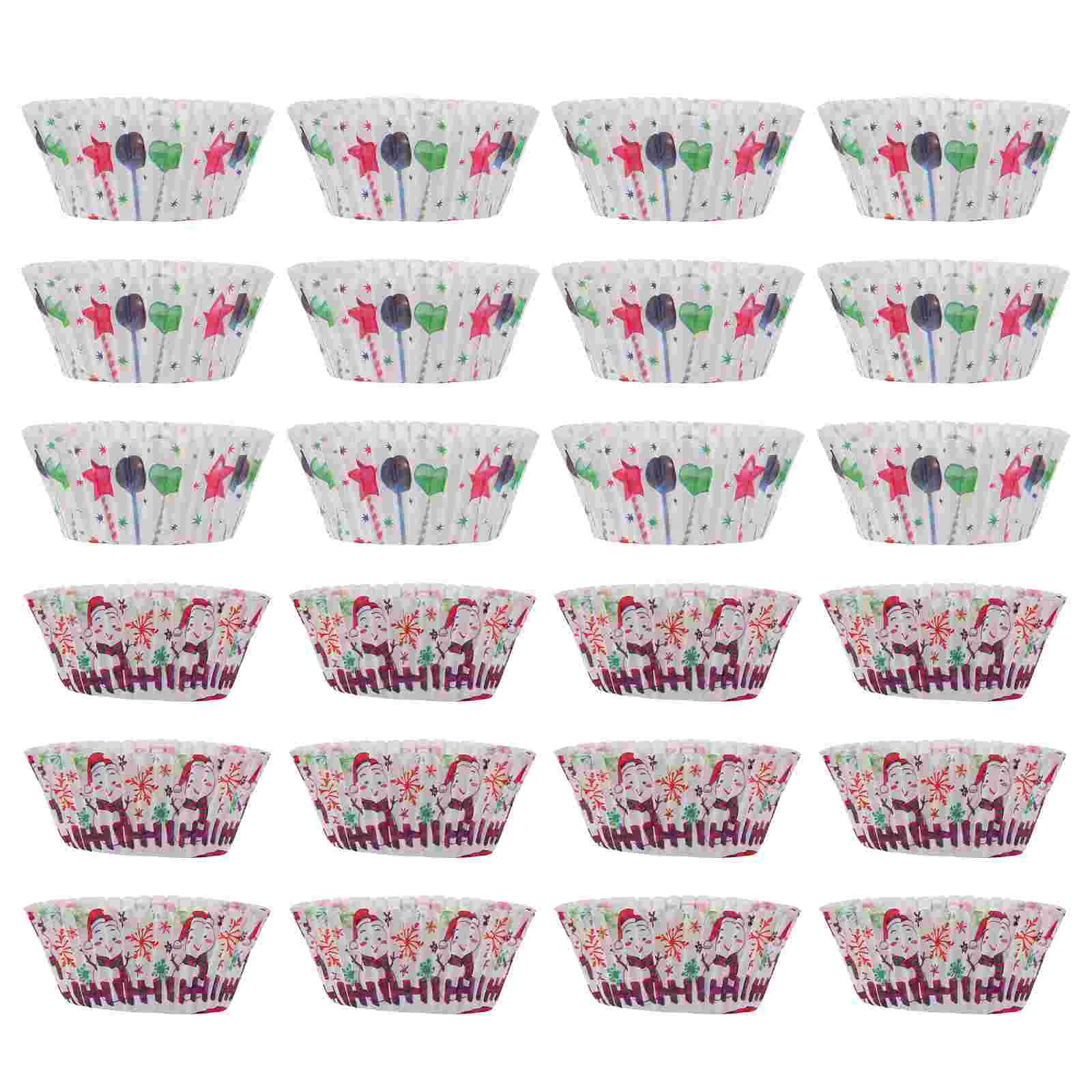 

Christmas Cake Cupcake Cup Party Holder Decor Birthday Kids Supplies Decorations Table Wedding Wrappers Case Muffin Surrounding