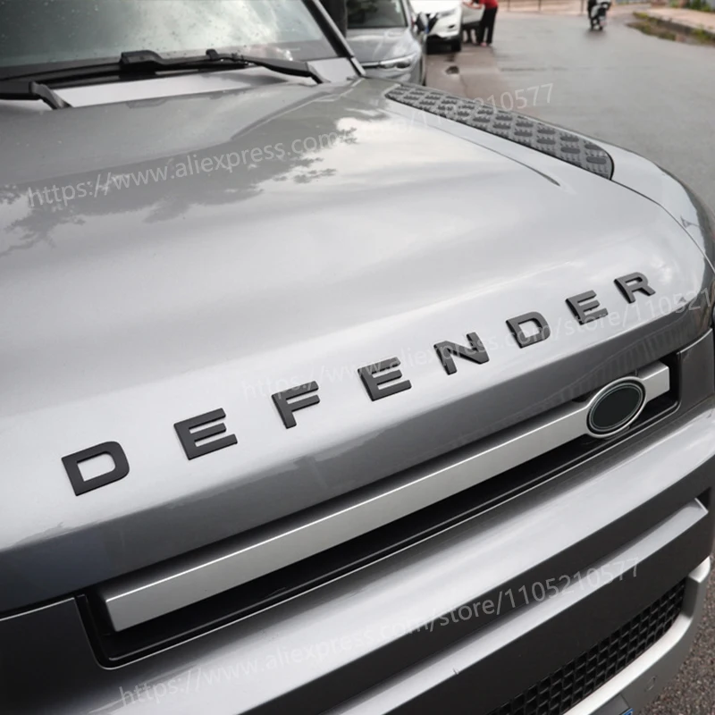 Для Land Rover Defender 90 110 2020-2025 автомобильный капот двигателя буквенная этикетка DENFENDER капот двигателя автомобильная наклейка черная модификация (art.: 3920d324ff16d) - 3920d324ff16d