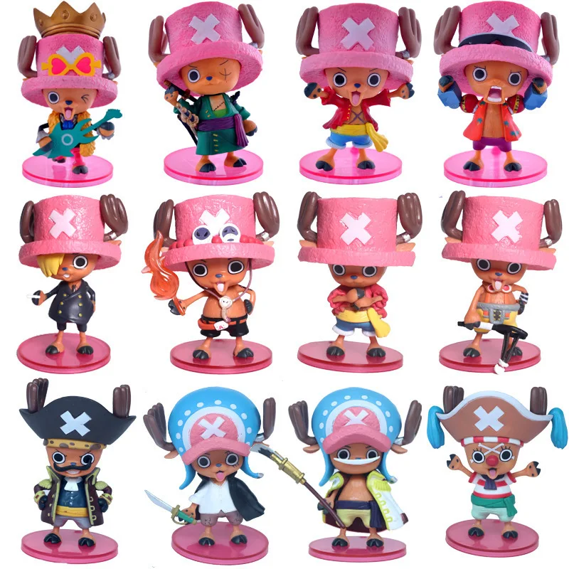 

4pcs/set 10CM Anime luffy Zoro Nami Chopper kawaii cosplay PVC Action figure Model toys car cake Ornaments collection fans gifts