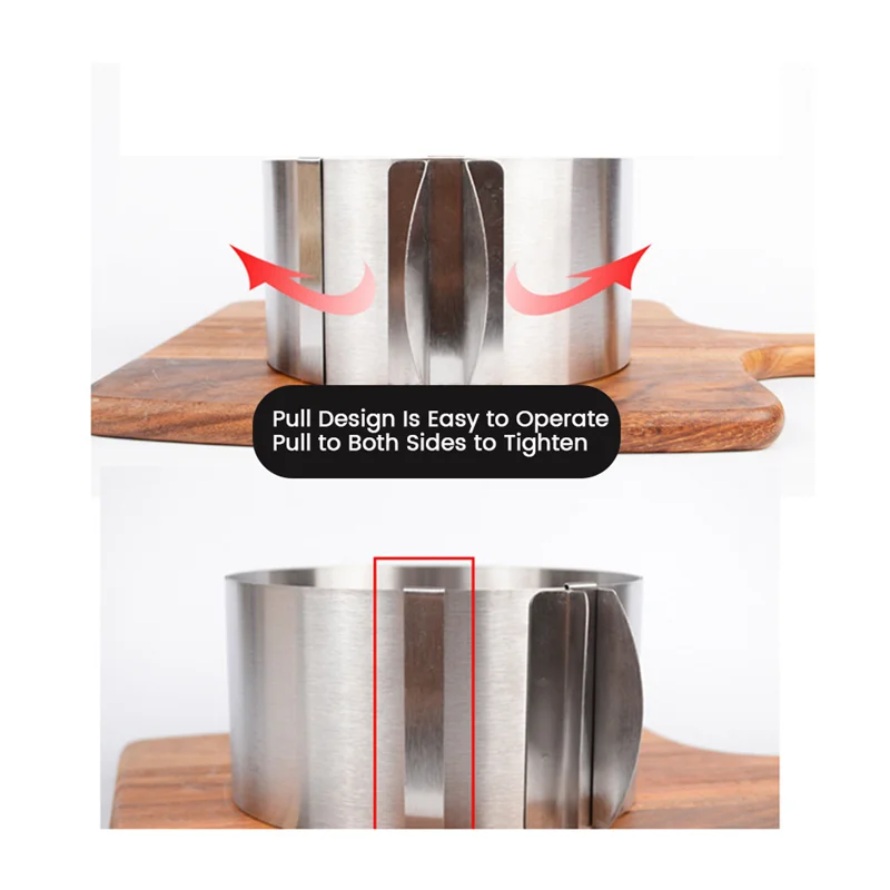 Круглая форма для торта из нержавеющей стали телескопическое кольцо мусса 16-30 см