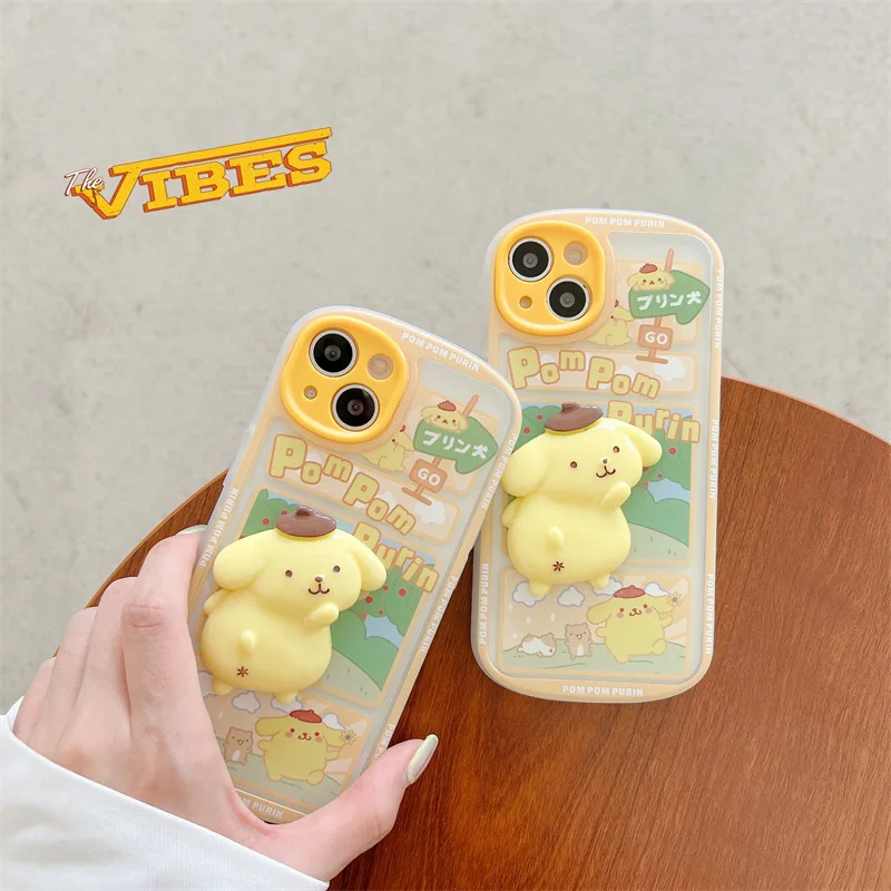 

Cartoon Yellow Dog 3D Phone Case Cover for IPhone 11 12 13 Pro X XR XS Max Shockproof Case for IPhone 13 Cases