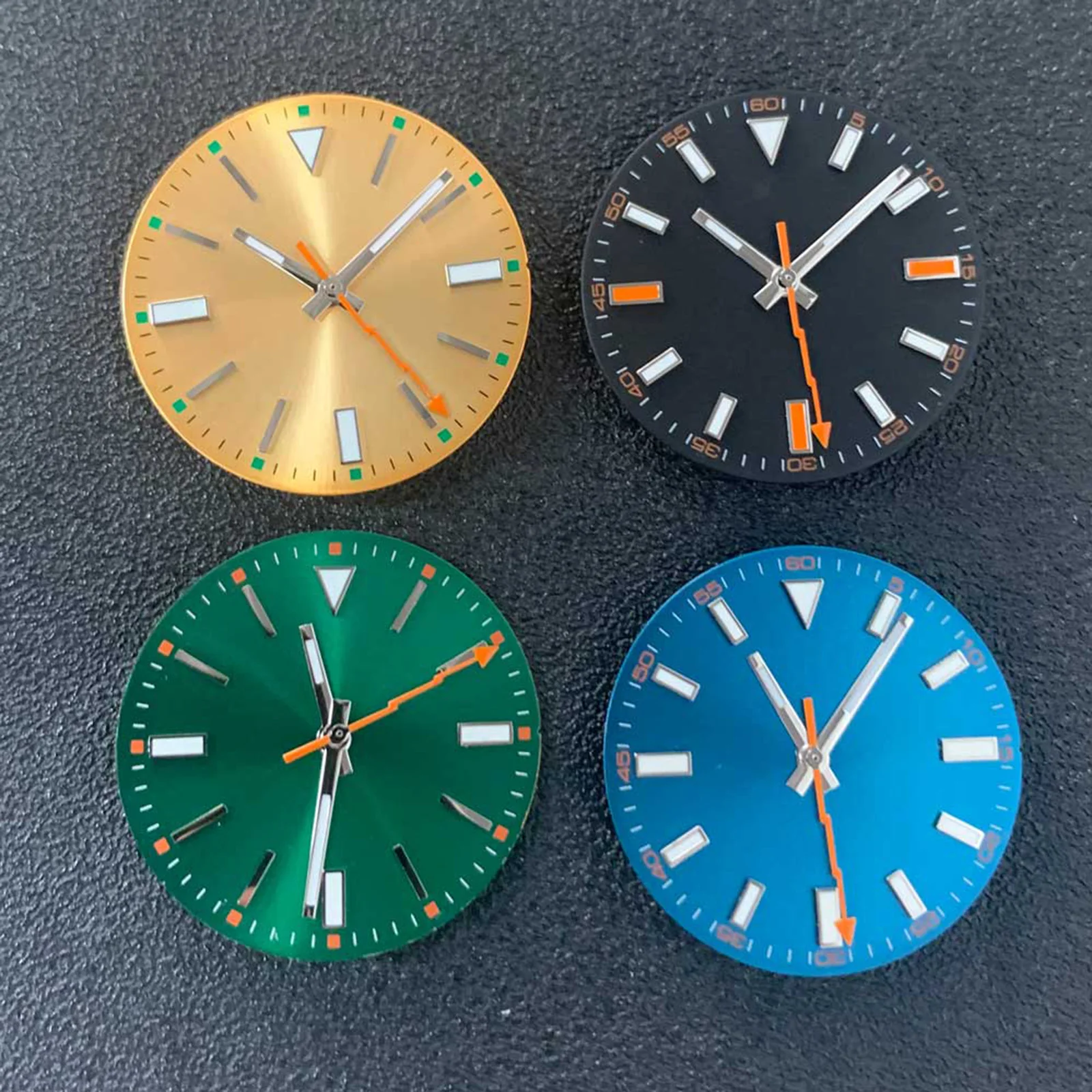 29mm Watch Dial + Hands Kits for Mingzhu 2813/Miyoda 8215/821A Mechanical Movement golden yellow/blue/black/Green Dial