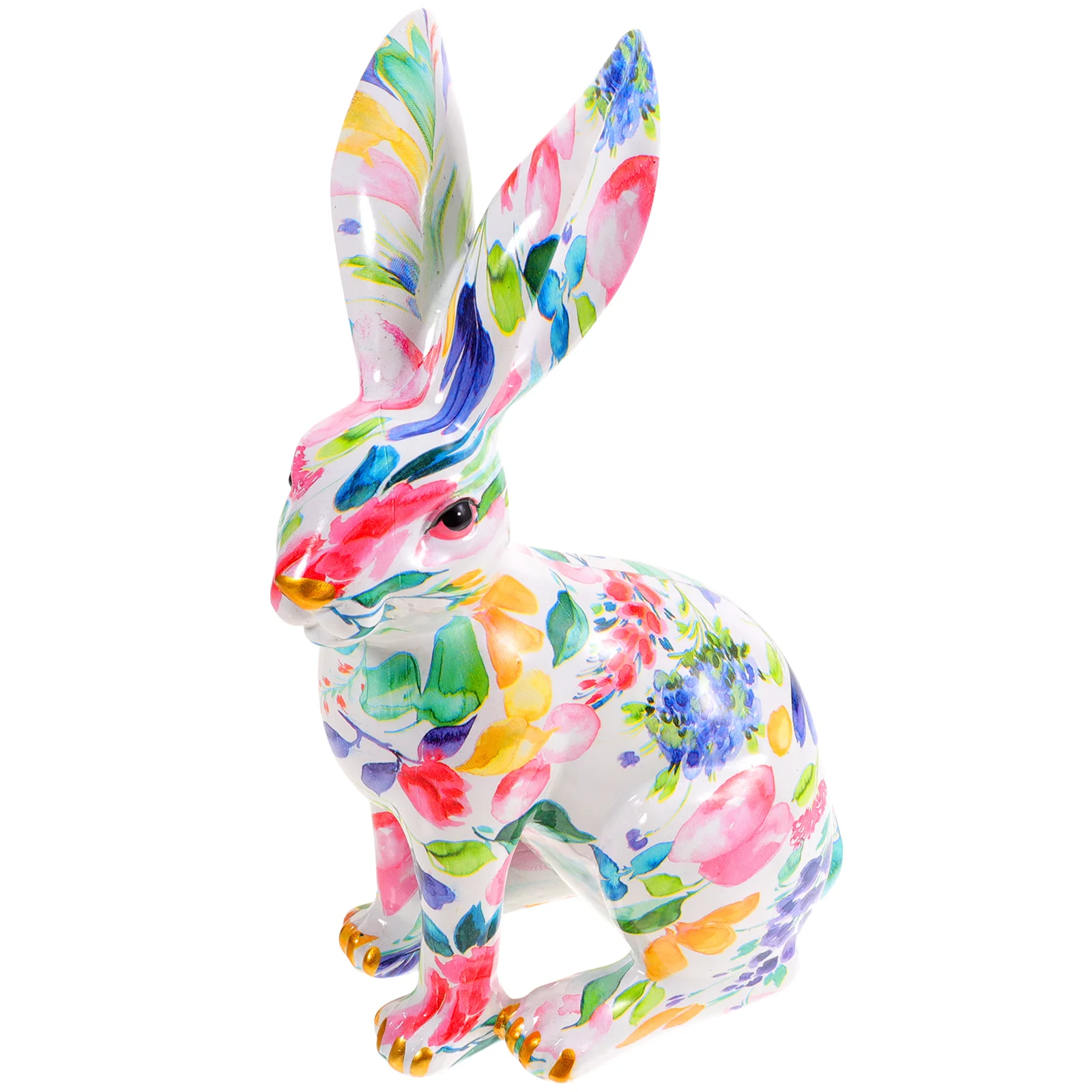 

Rabbit Bunny Statue Garden Easter Figurine Chinese Decor Shui Feng Statues Year Resin Sculpture Zodiac Animal Decoration