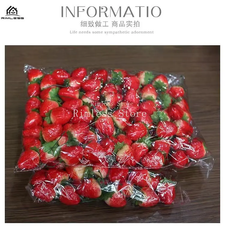 100 шт. Искусственный фрукт Поддельная клубника Яблоко Апельсин Лимон Груша Симуляция Орнамент Ремесло Фотографические пропсы Декорация дома Урожай.