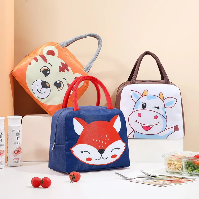 

Cartoon Bento Bag for Girls Kids Insulated Thermal Pocket lunch Box Organizer Portable Japanese Food Picnic Packet Handbag Whole