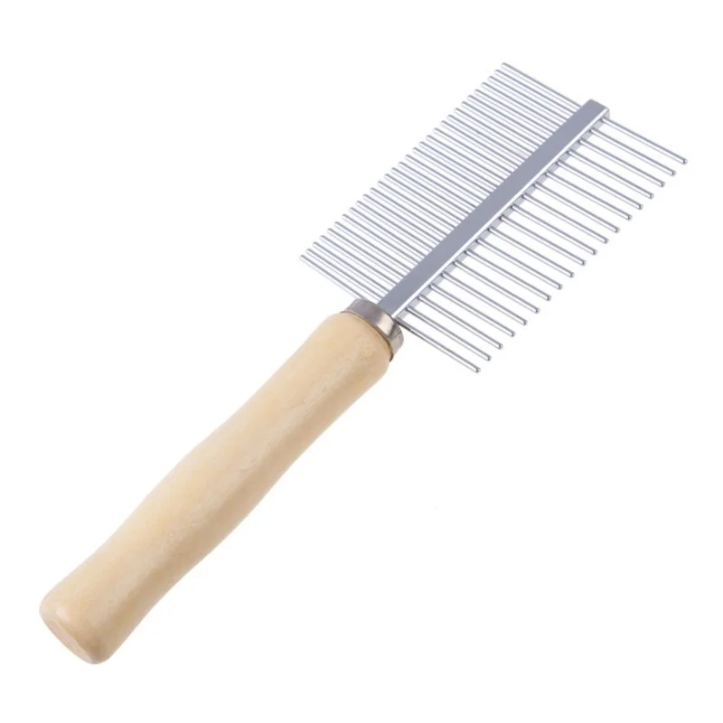 

Brush Wooden Animals Remover Tool Long Trimmer Haired Grooming Cat Pet Handle Comb Ideal Knot For Pet Comb Dog Knot Curly