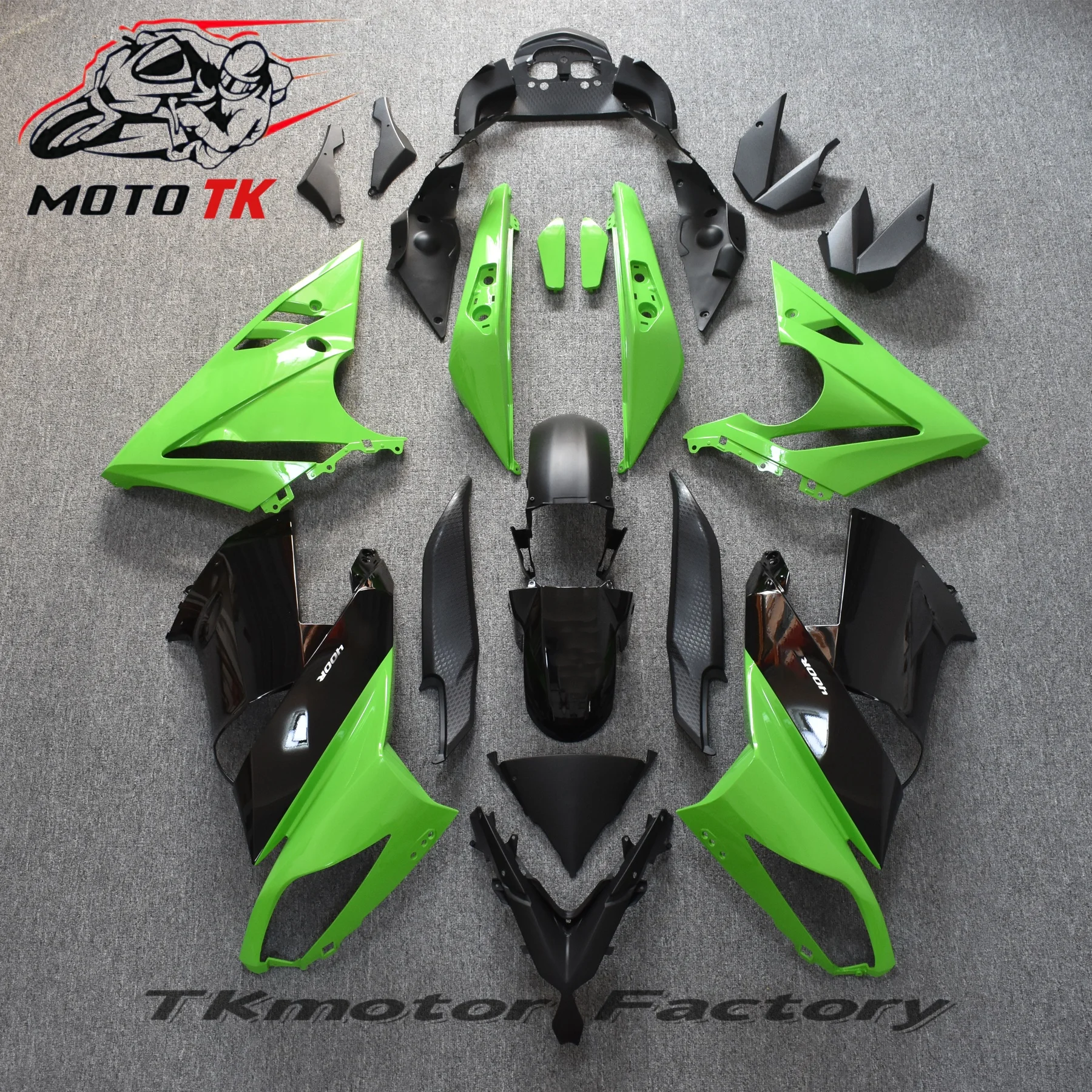 Фото Зелено-черный литой обтекатель (обвес) для KAWASAKI NINJA 650R ER6F ER 6F 6 F 650 R ER-6F ER6 F 2009 2010 2011 09 10 11, OEM-качество №5