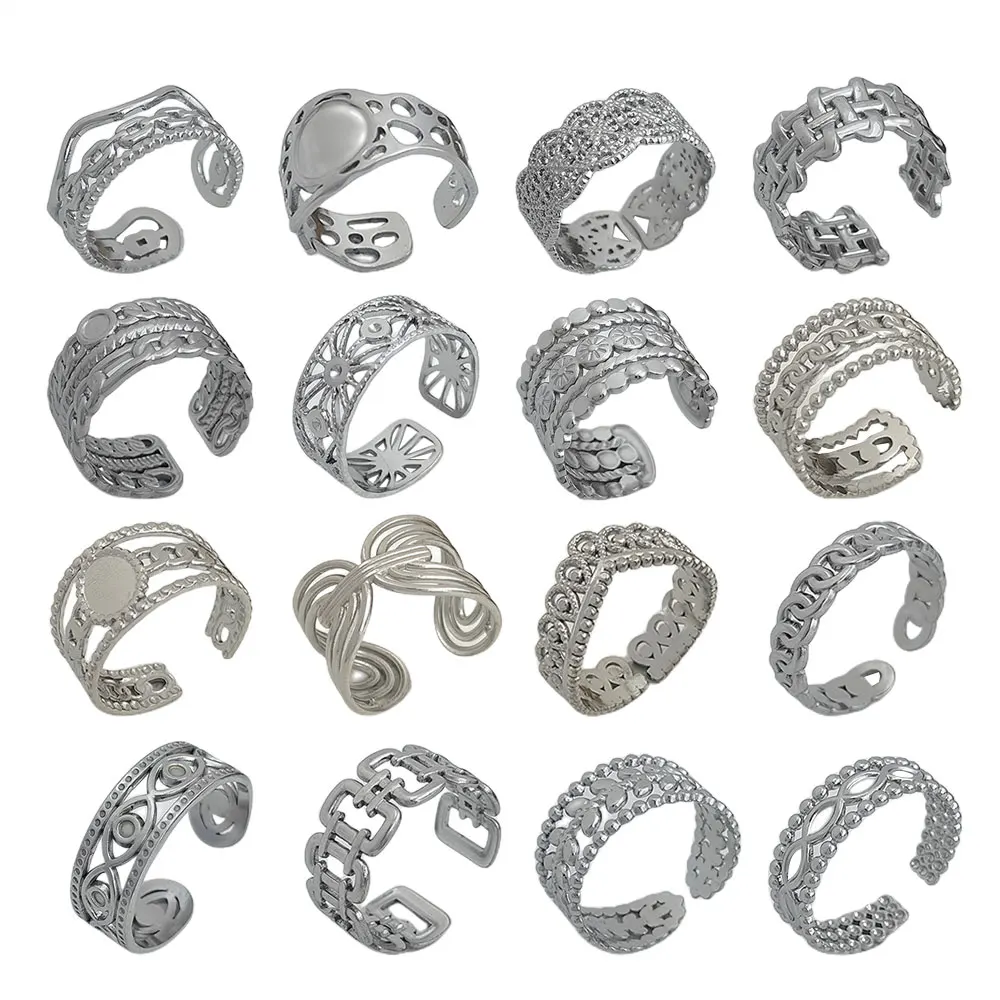 

18 mm Fashion Trend Punk Ring Men's And Women's Same Style Stainless Steel Premium Jewelry Party Hip Hop Ring Rock Accessories