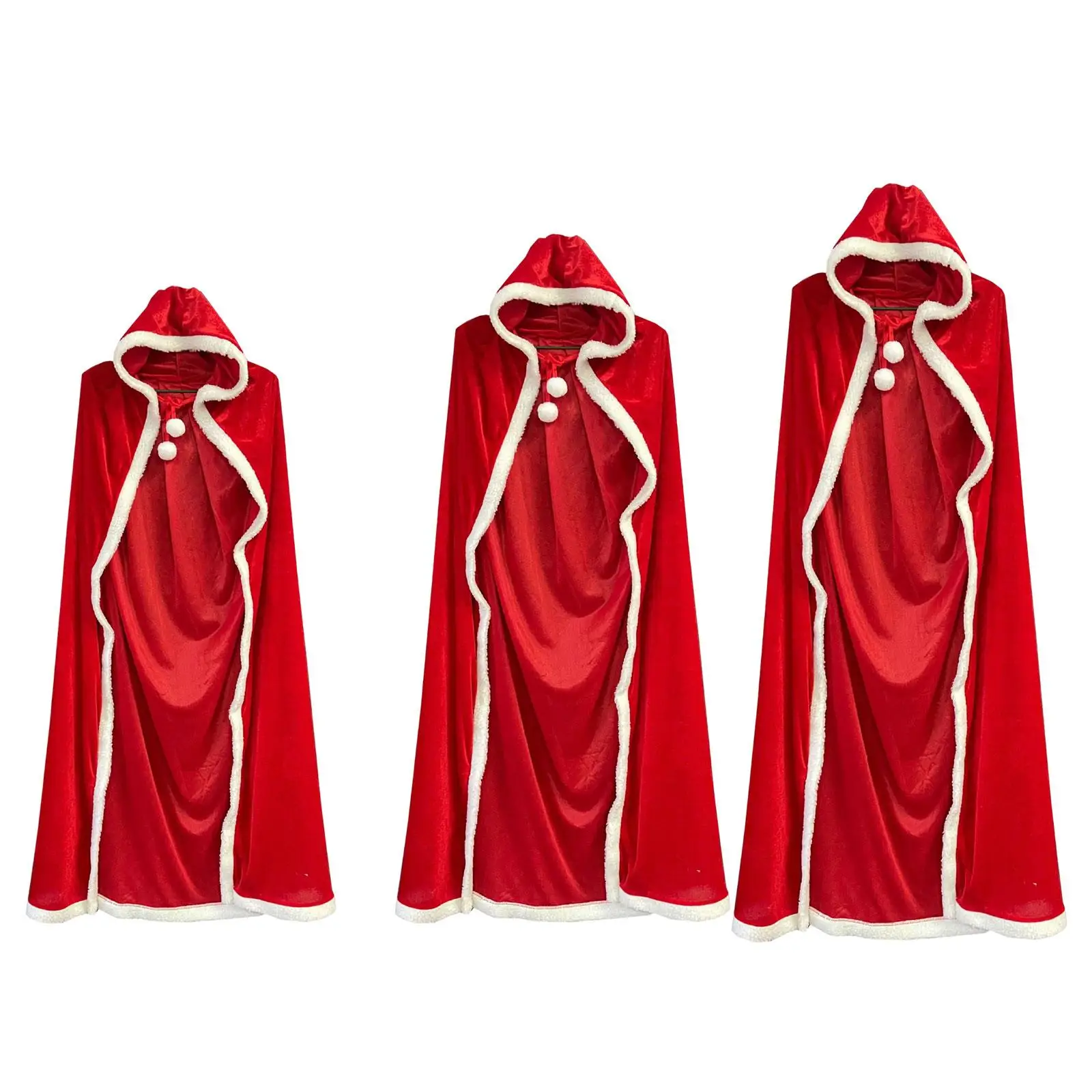 

Hooded Cape Robe Women Men Supplies Adult Christmas Halloween Costumes Cloak