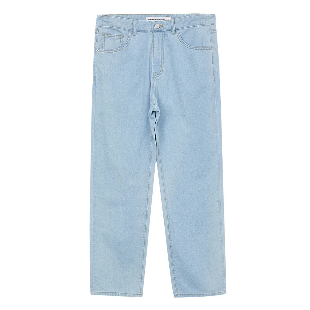Metersbonwe 22 New Traditional Straight Leg Jeans Men Summer Casual Comfortable Pants Solid Color Male Pants Men Thin Trousers