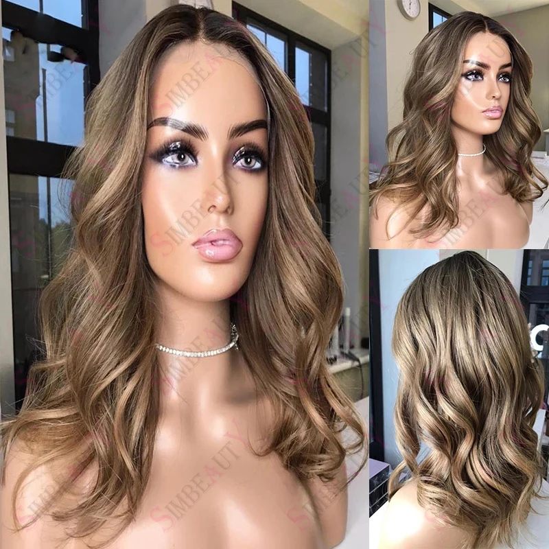 

Женский парик с коричневой светлой золой, 13x4 бразильских человеческих волос, 200 плотности